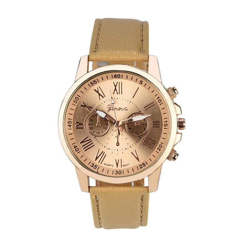 Mode Kvinder Watch Light Luxury Casual Læderrem Quartz Watch