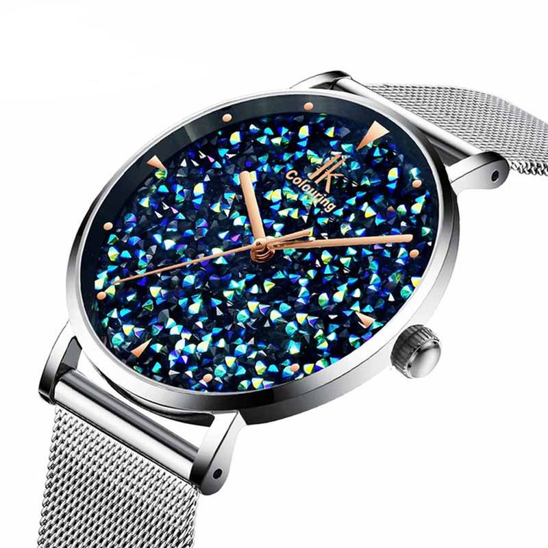 Mode Style Gypsophila Dial Dame Magnetic Watch Ultra Thin Quartz Watch