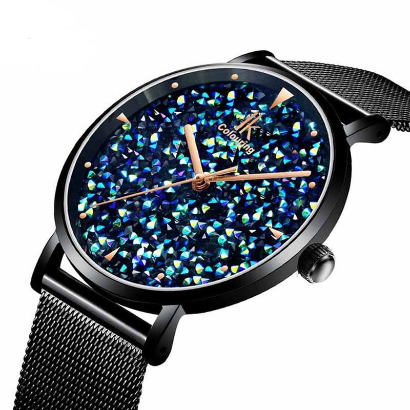 Mode Style Gypsophila Dial Dame Magnetic Watch Ultra Thin Quartz Watch