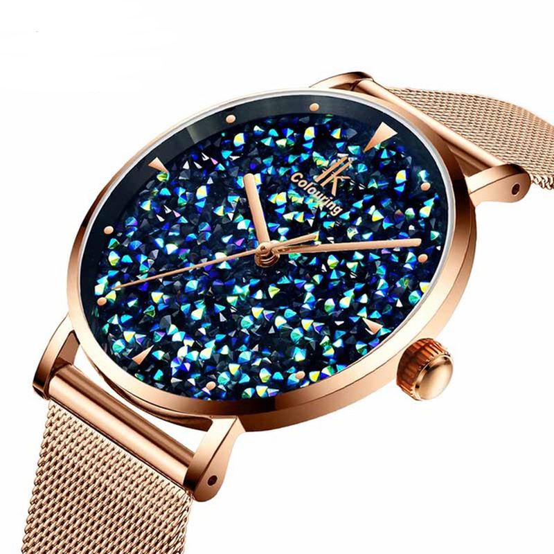 Mode Style Gypsophila Dial Dame Magnetic Watch Ultra Thin Quartz Watch