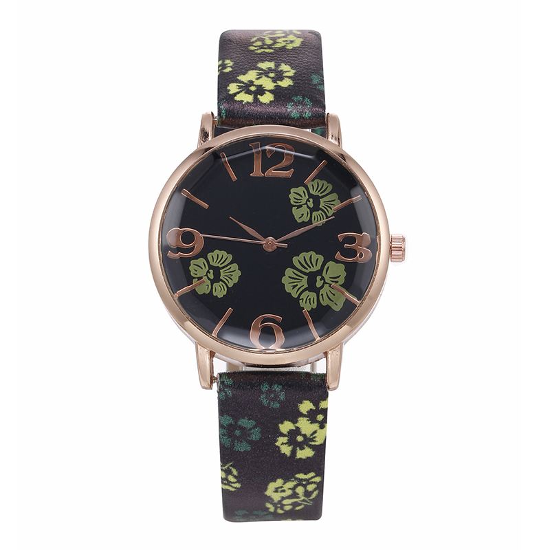 Retro Stil Blomstertrykte Kvinder Armbåndsur Kinesisk Stil Kvartsure