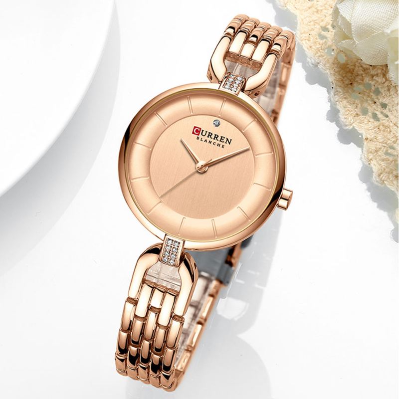 Rhinestone Elegant Design Kvinder Armbåndsur Casual Style Quartz Watch