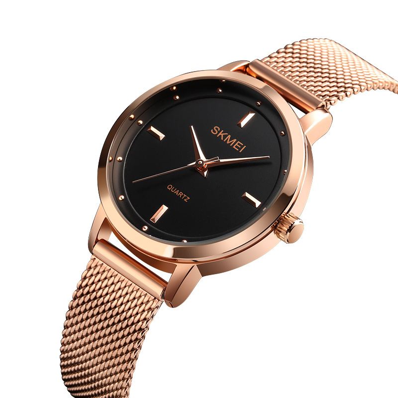 Rustfrit Stålrem Casual Style Vandtæt Mode Kvinder Armbåndsure Quartz Watch