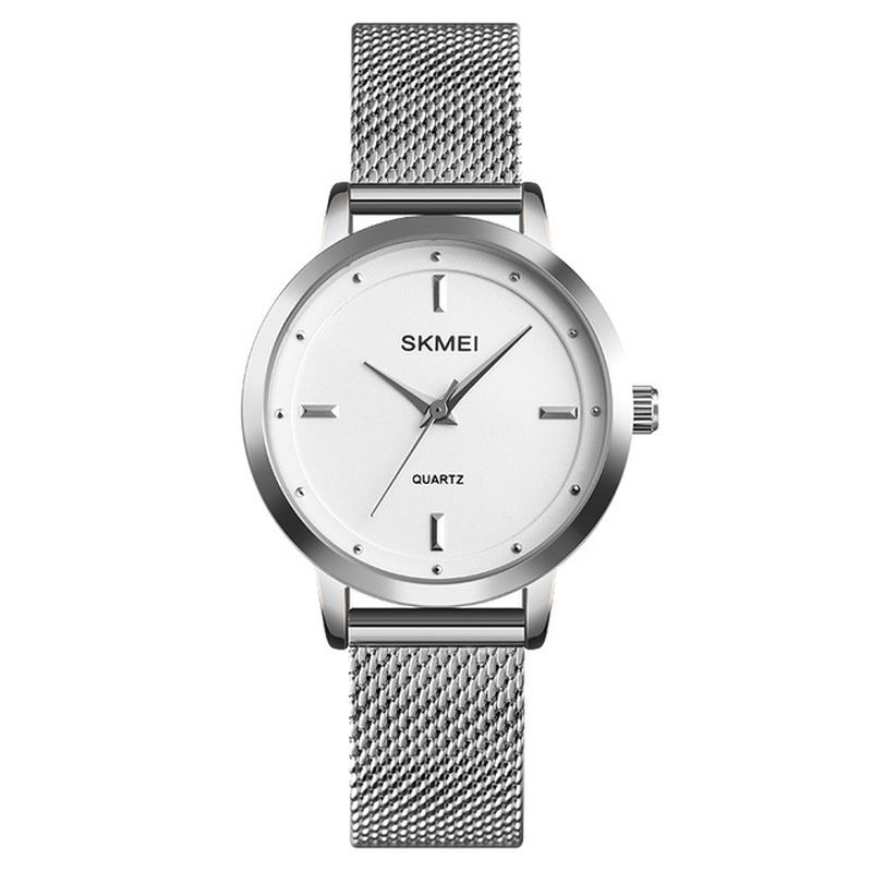 Rustfrit Stålrem Casual Style Vandtæt Mode Kvinder Armbåndsure Quartz Watch