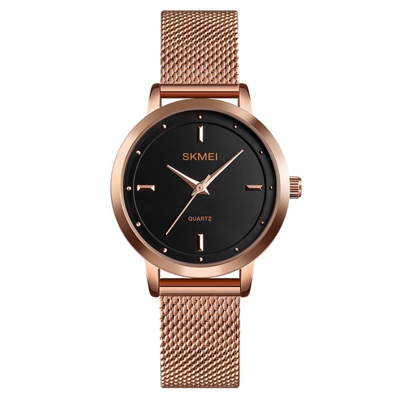 Rustfrit Stålrem Casual Style Vandtæt Mode Kvinder Armbåndsure Quartz Watch