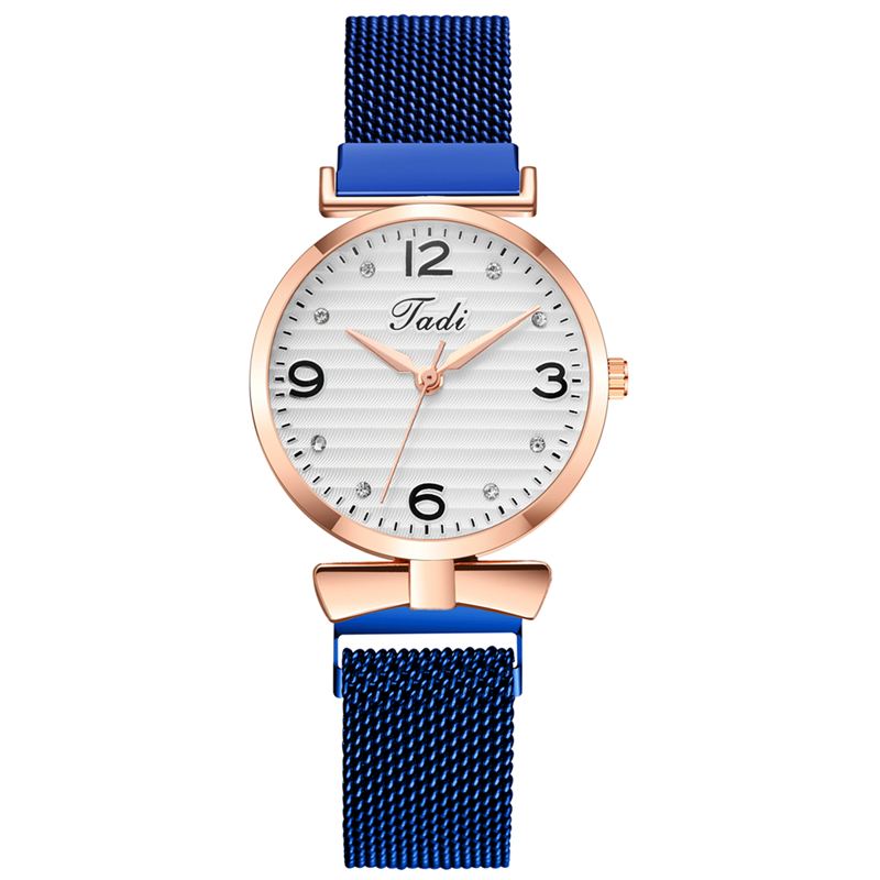 Trendy Simpelt Elegant Design Vilde Kvinder Ure Mesh Band Rose Gold Case Quartz Watch