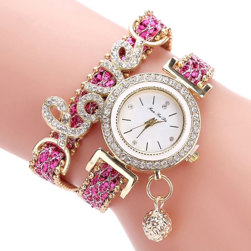 Vedhæng Dame Armbånd Watch Crystal Mode Style Fuld Quartz Watch