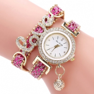 Vedhæng Dame Armbånd Watch Crystal Mode Style Fuld Quartz Watch