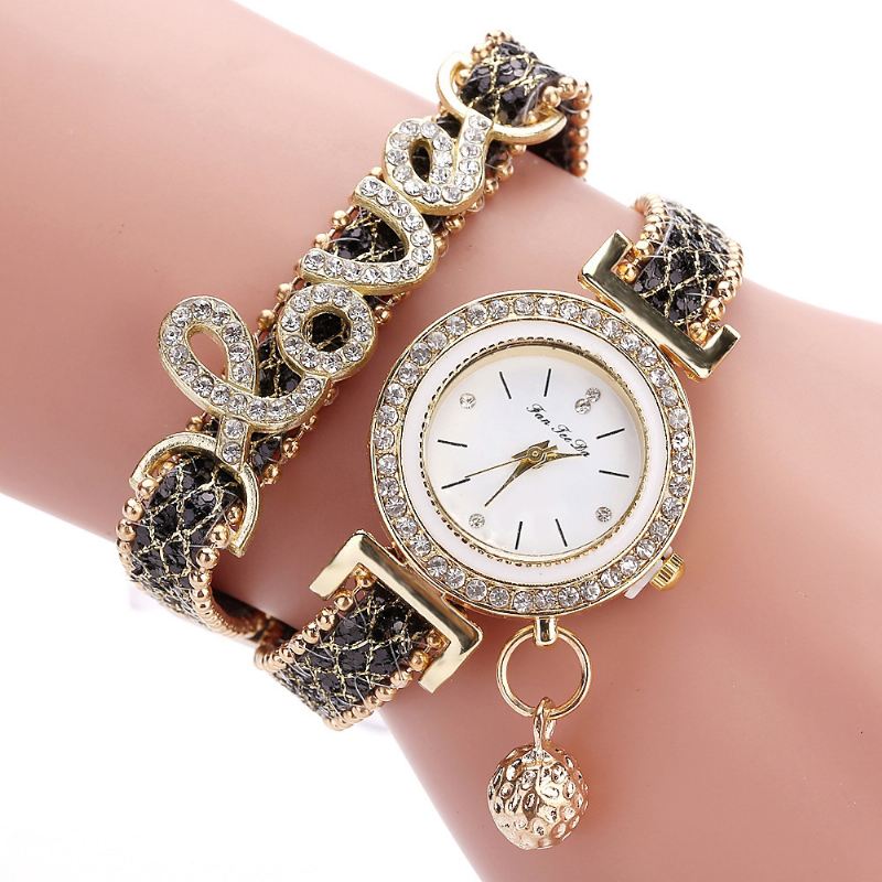 Vedhæng Dame Armbånd Watch Crystal Mode Style Fuld Quartz Watch