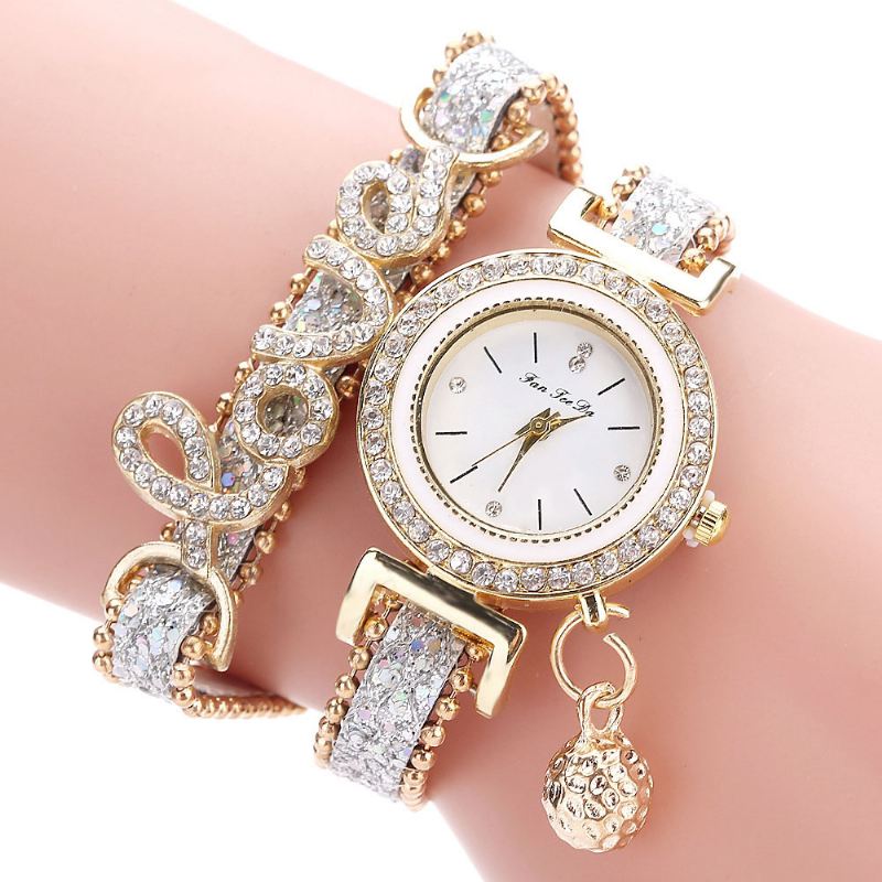 Vedhæng Dame Armbånd Watch Crystal Mode Style Fuld Quartz Watch