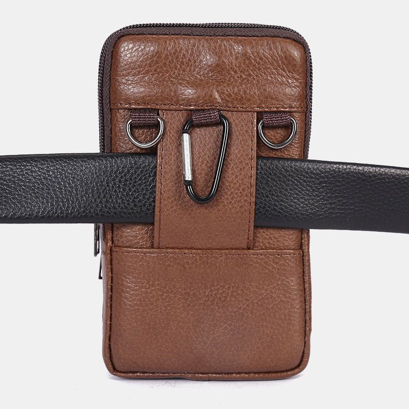 Mænd Holdbar Klap Magnetisk Knapdesign Taljetaske Åndbar Smagløs Bæltetaske 6.5 Tommer Telefontaske Crossbody-tasker Med Skulderrem