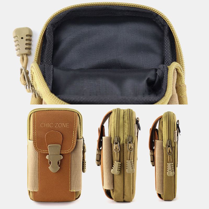 Mænd Oxford Cloth Multi-carry Mini Taljetaske Bæltetaske Fanny Pack Tactical Bag Telefontaske