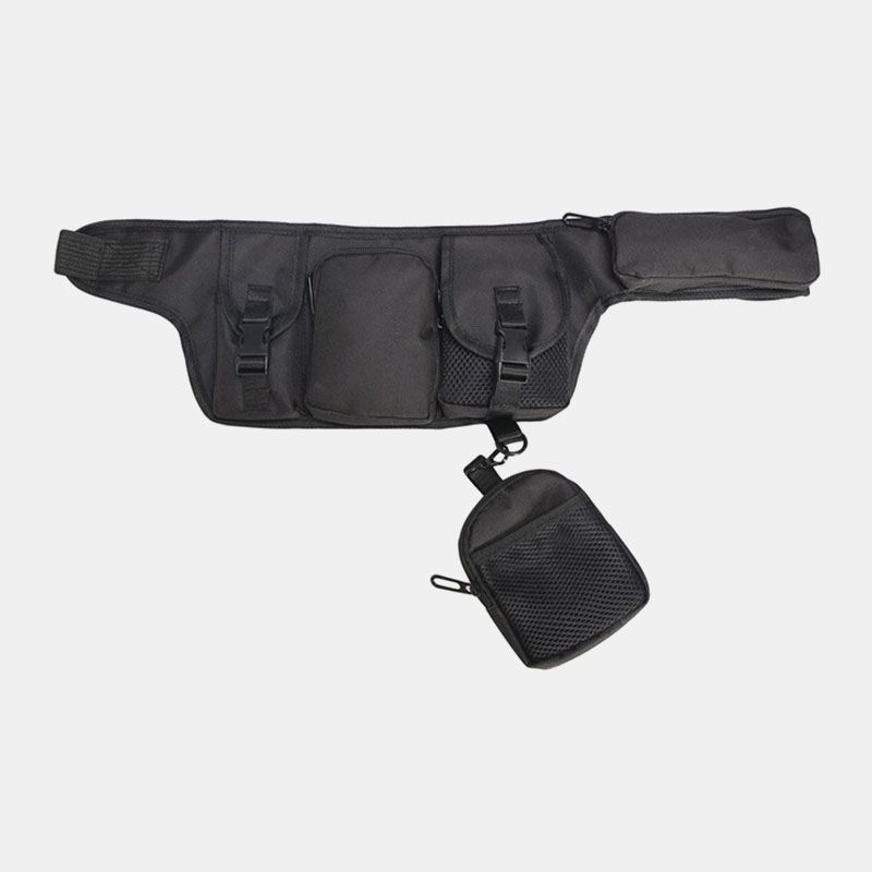 Unisex Hip-hop Style Camouflage Street Mode Udendørs Multi-pocket Bullet Bag Taljetaske Brysttaske