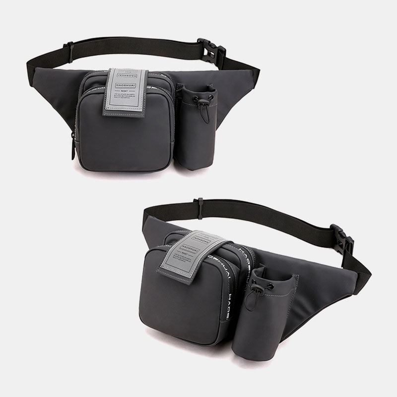 Mænd Casual Flaske Solid Bum Bag Sling Bag Skuldertaske Brysttaske Taljetaske