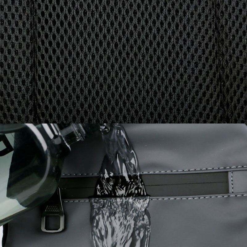 Mænd Multi-layers Space Business Solid Skuldertaske Crossbody Bag Brysttaske Med Usb-opladning