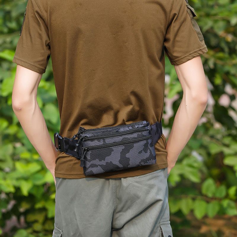 Mænd Nylon Camouflage Multi-carry Multi-pocket Sport Udendørs Taktisk Skuldertaske Brysttaske