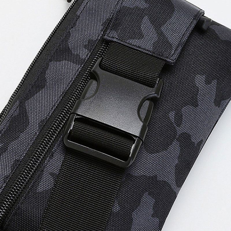 Mænd Nylon Camouflage Multi-carry Multi-pocket Sport Udendørs Taktisk Skuldertaske Brysttaske