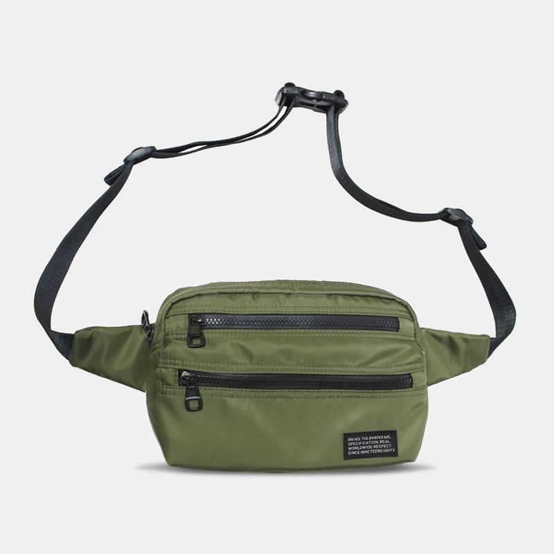 Mænd Nylon Letvægts Casual Vandtæt Slidfast Brysttaske Crossbody Bag Skuldertaske