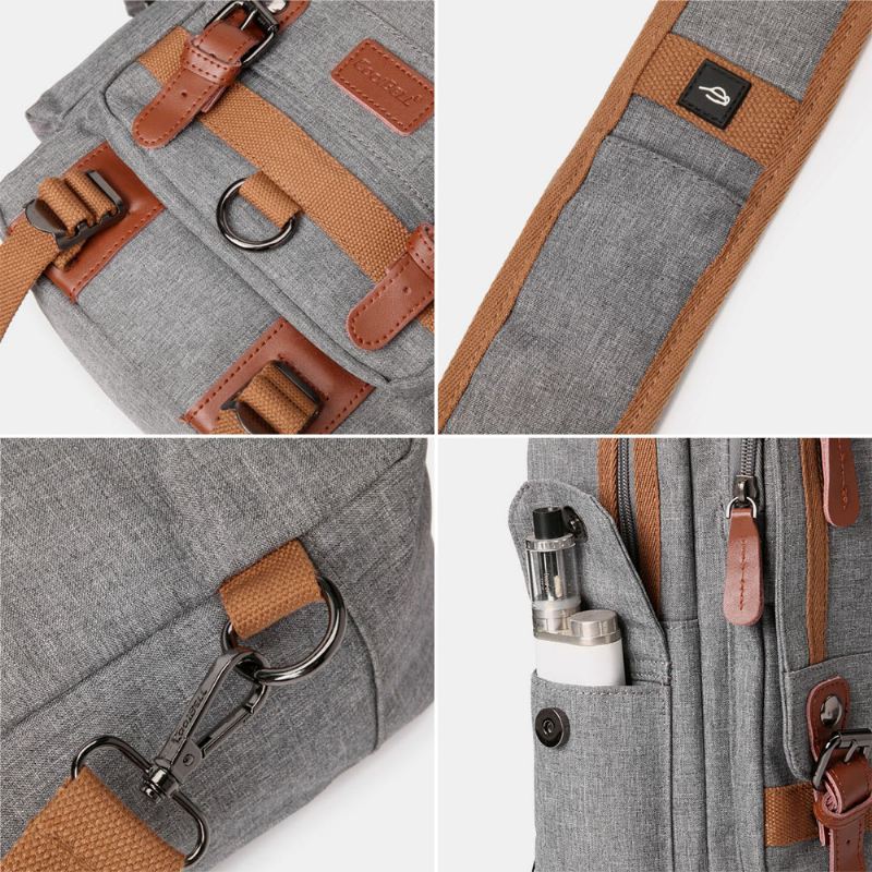 Mænd Oxford Multi-pocket Vandtæt Brysttaske Outdoor Travel Multifunktion Anti-theft Crossbody Taske