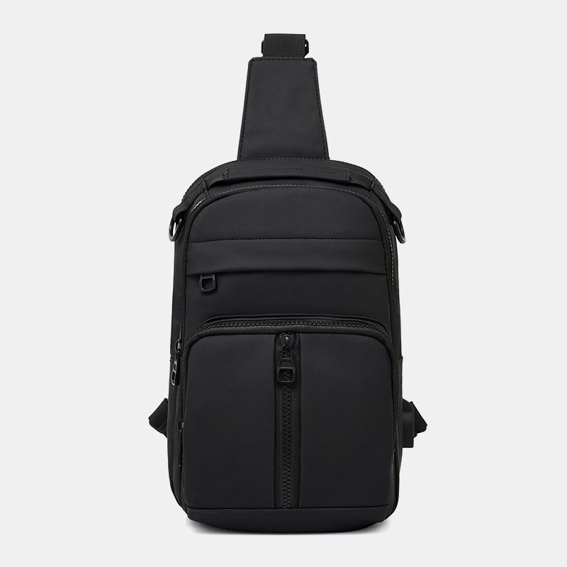 Mænd Polyester Multi-carry Medium Kapacitet Med Usb-opladning Brysttaske Skuldertaske