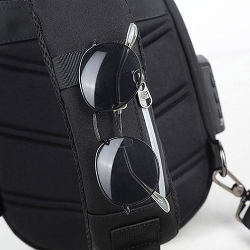 Mænd Stor Kapacitet Usb Opladning Multi-layers Vandtæt Crossbody Bag Bryst Bag Sling Bag