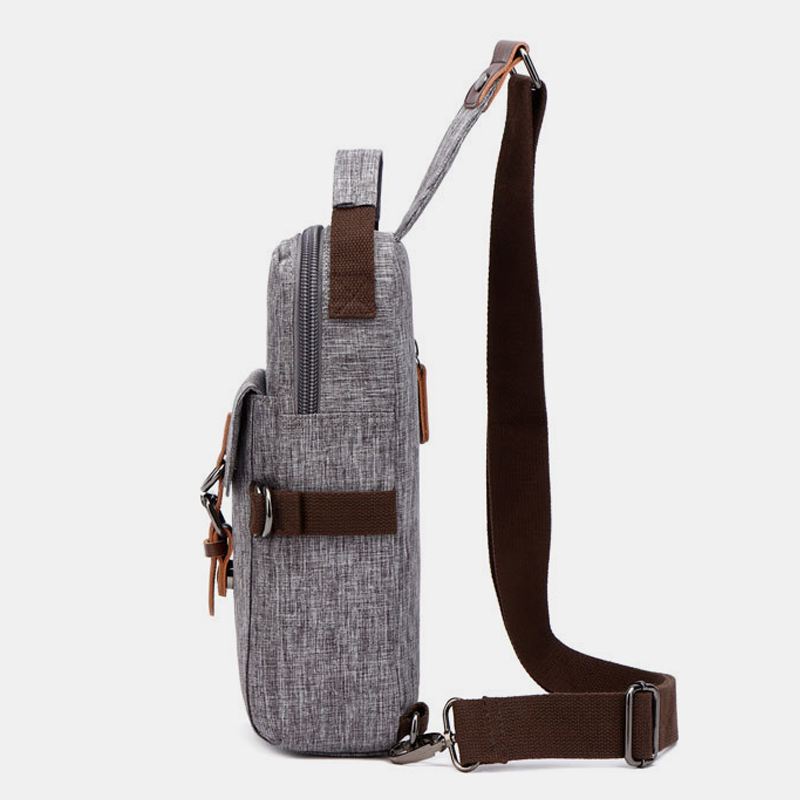 Mænd Stor Kapacitet Vandtæt Anti-theft Udendørs Casual Crossbody Tasker Brysttaske Skuldertaske