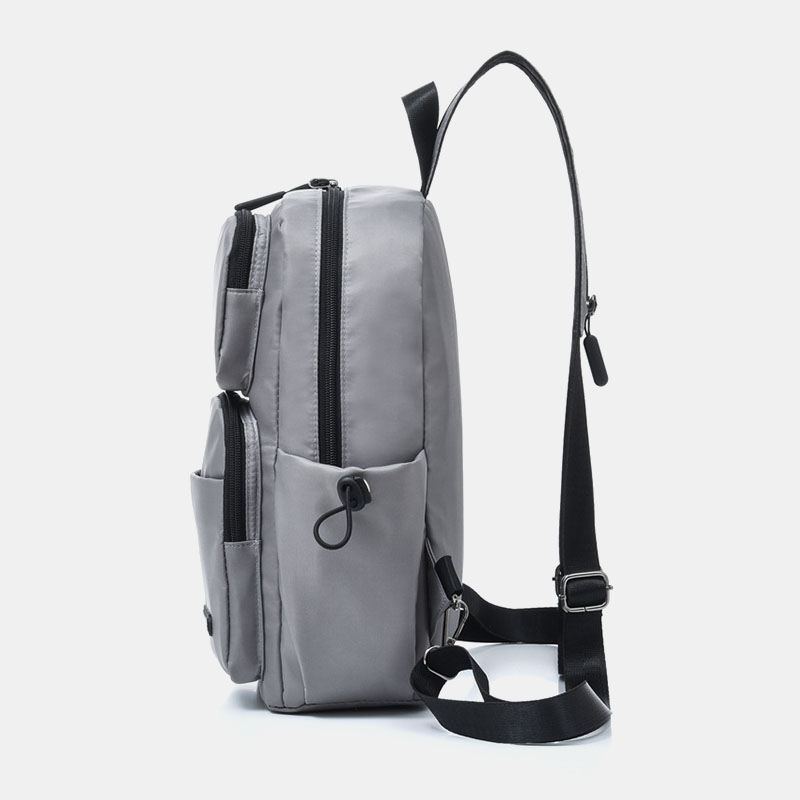 Mænd Usb-opladning Multi-carry Multi-layers Vandtæt Crossbody Bag Brysttaske Sling Bag Rygsæk