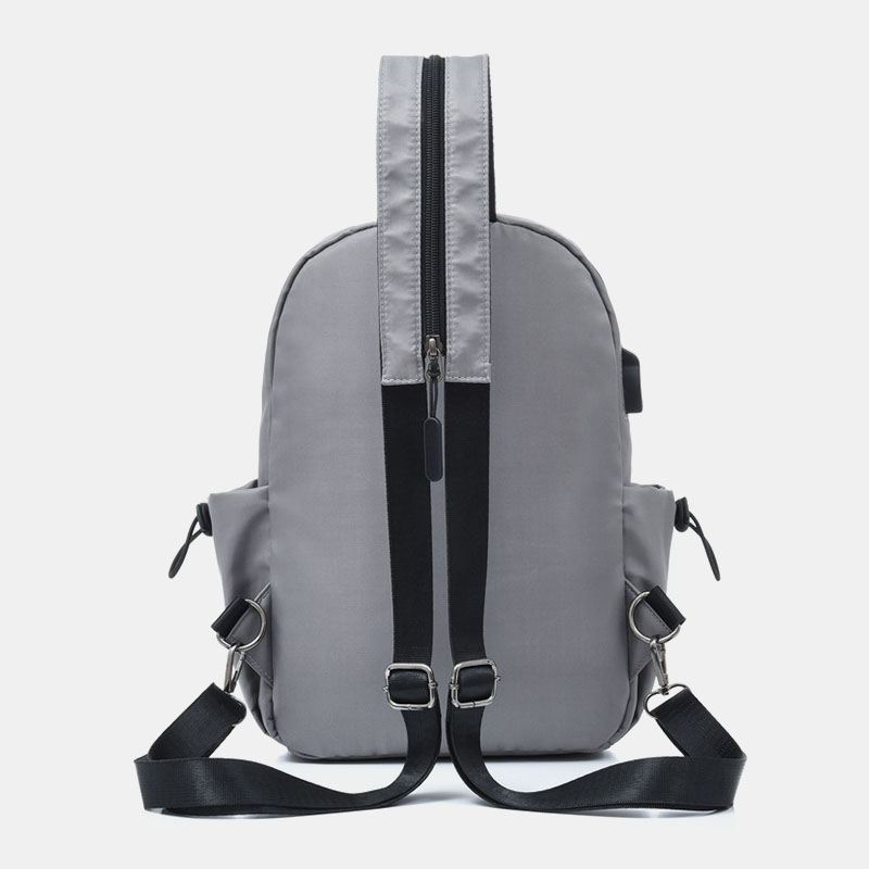 Mænd Usb-opladning Multi-carry Multi-layers Vandtæt Crossbody Bag Brysttaske Sling Bag Rygsæk