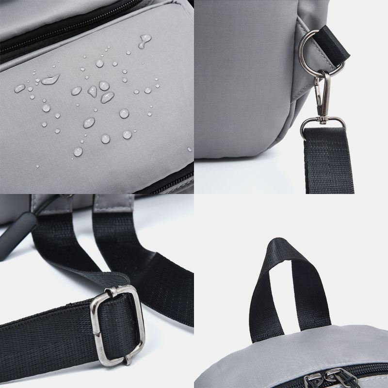 Mænd Usb-opladning Multi-carry Multi-layers Vandtæt Crossbody Bag Brysttaske Sling Bag Rygsæk