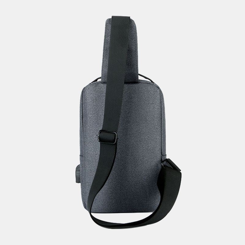 Mænd Usb-opladning Multi-pocket Brysttaske Oxford Skridsikker Slidbestandig Vandtæt Afslappet Skuldertaske Crossbody Tasker