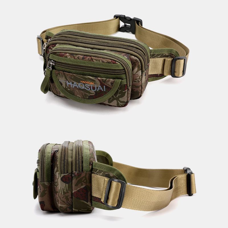 Mænd Vandtæt Multi-pocket Camouflage Udendørs Brysttaske Bæltetaske Sling Bag