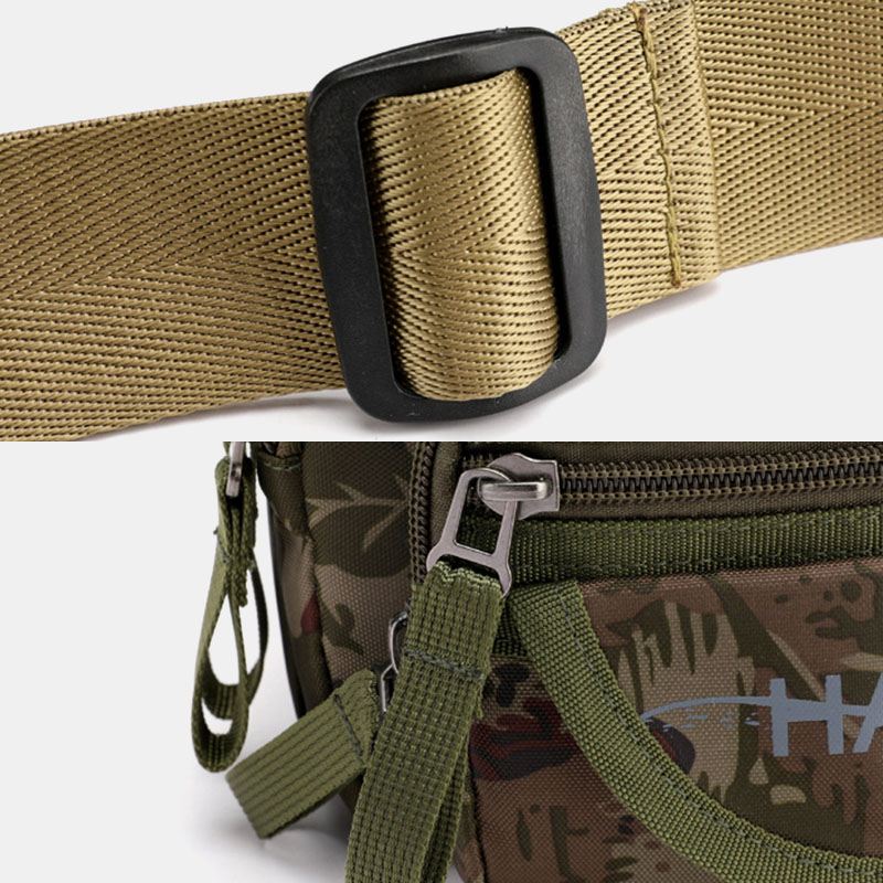 Mænd Vandtæt Multi-pocket Camouflage Udendørs Brysttaske Bæltetaske Sling Bag