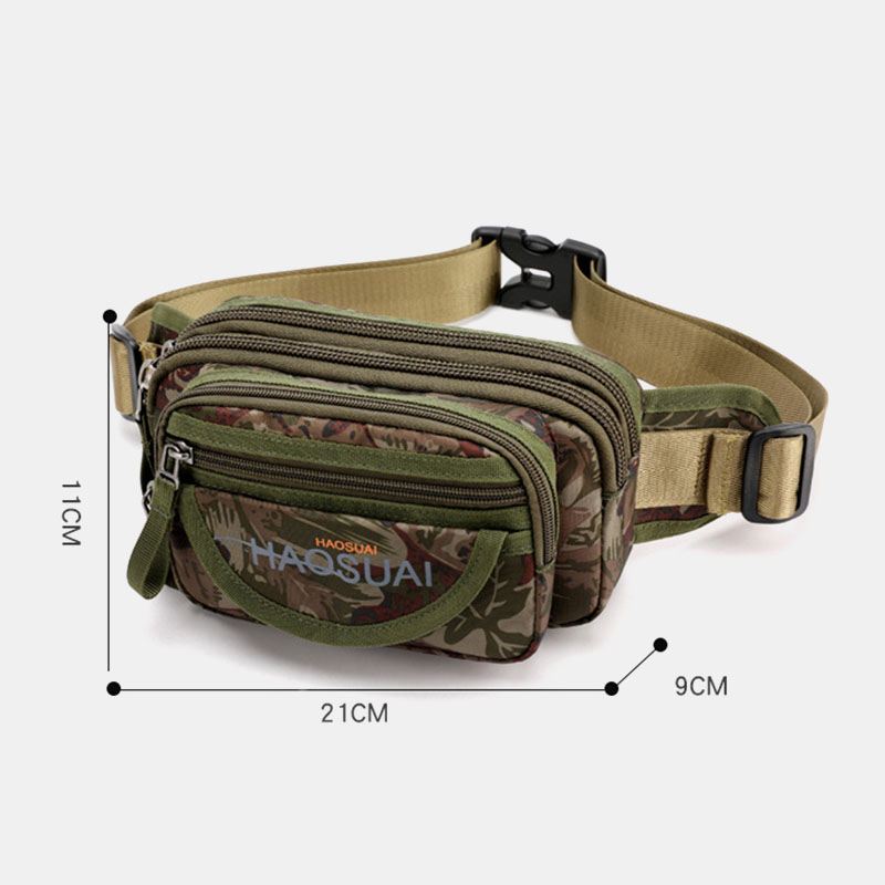 Mænd Vandtæt Multi-pocket Camouflage Udendørs Brysttaske Bæltetaske Sling Bag