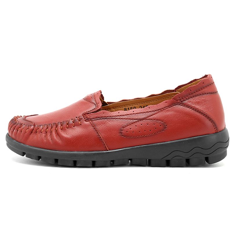 Ægte Læder Kvinder Casual Flat Loafers