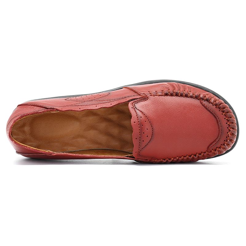 Ægte Læder Kvinder Casual Flat Loafers