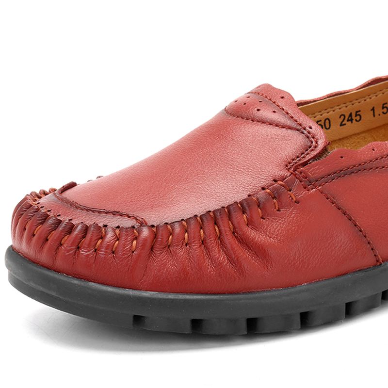 Ægte Læder Kvinder Casual Flat Loafers