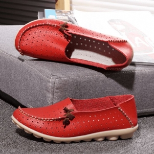 Big Size Kvinder Casual Flat Shoes Slip On Ballerina Flats Hollow Out Flat Loafers