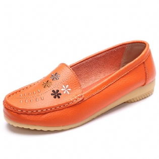 Blomster Brodery Casual Slip On Flat Shoes