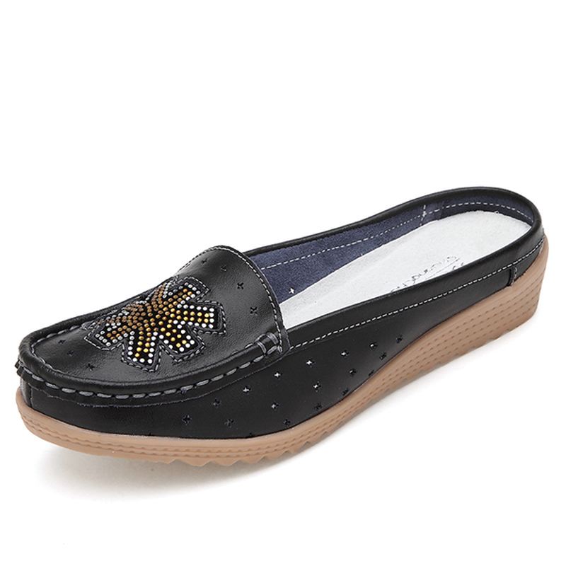 Casual Hollow Out Slip On Flat Loafers Til Kvinder