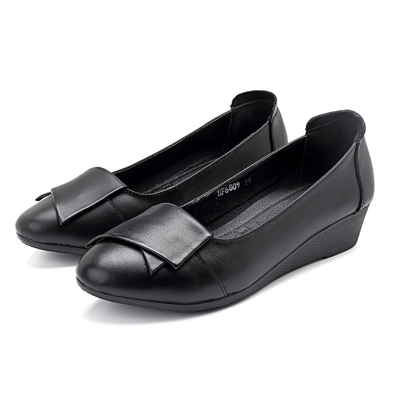 Dame Komfortable Bløde Læder Flats Loafers