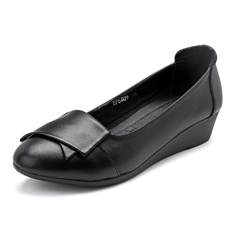 Dame Komfortable Bløde Læder Flats Loafers