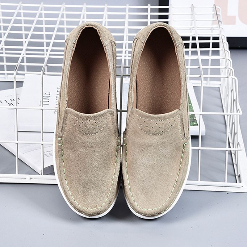 Dame Læder Rocker Sole Casual Loafers