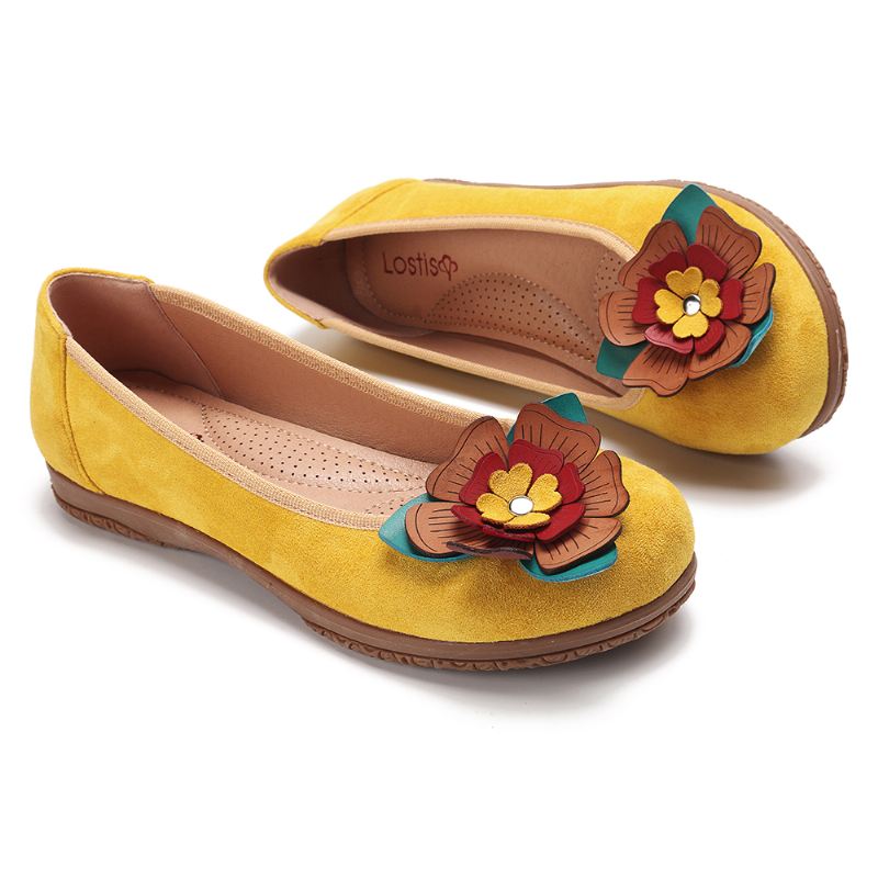 Dame Ruskind Blomster Slip On Comfort Casual Flats