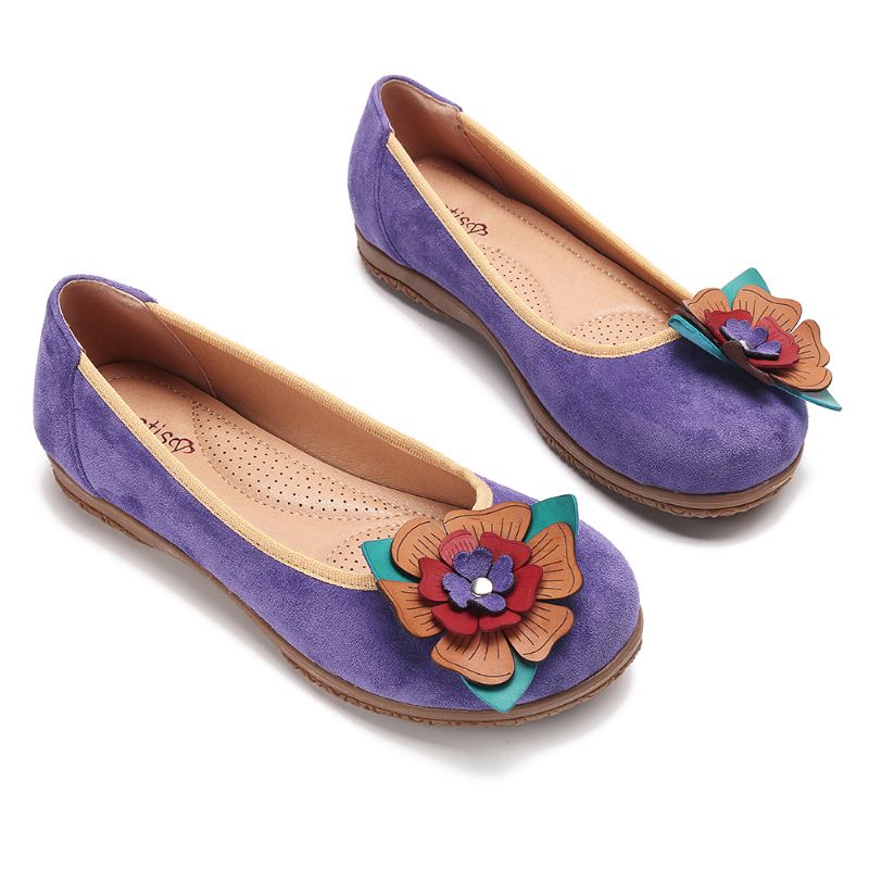 Dame Ruskind Blomster Slip On Comfort Casual Flats