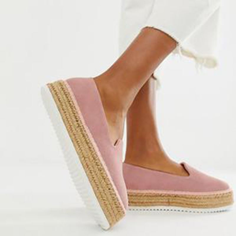 Dame Ruskind Espadrilles Halm Flettet Platform Loafers