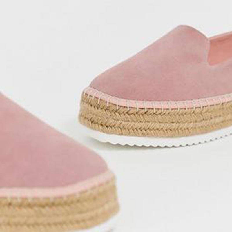 Dame Ruskind Espadrilles Halm Flettet Platform Loafers