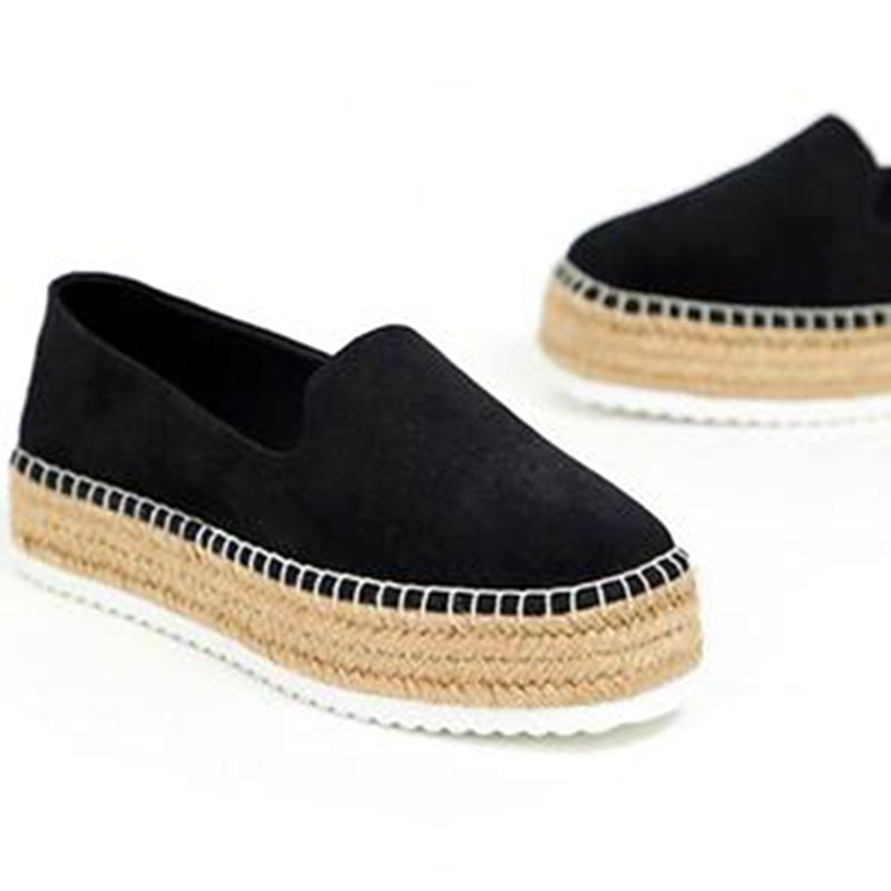 Dame Ruskind Espadrilles Halm Flettet Platform Loafers