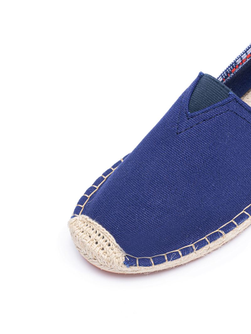 Etnisk Splejsning Farverigt Stribet Linned Åndbar Slip On Casual Espadrille Flade Sko