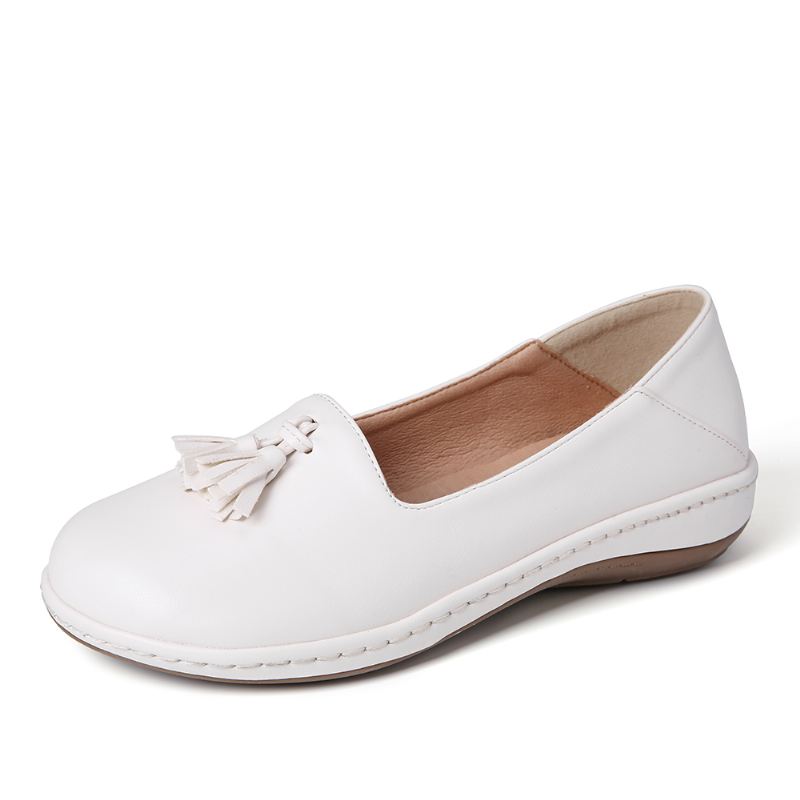 Kvinde Ensfarvet Casual Casal Flats