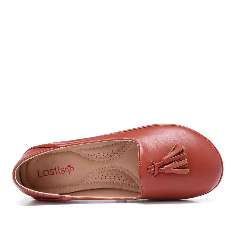 Kvinde Ensfarvet Casual Casal Flats